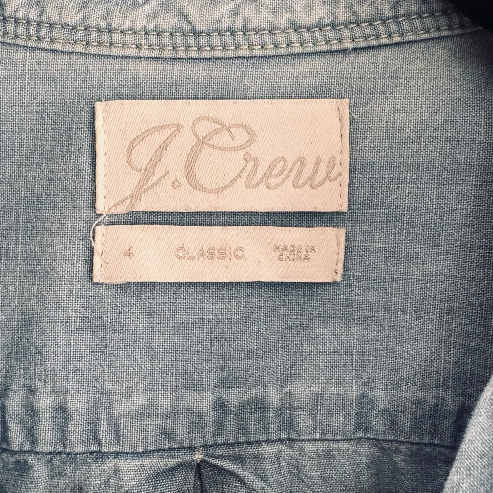 J. Crew Light Blue chambray Shirt - Picture 2 of 2